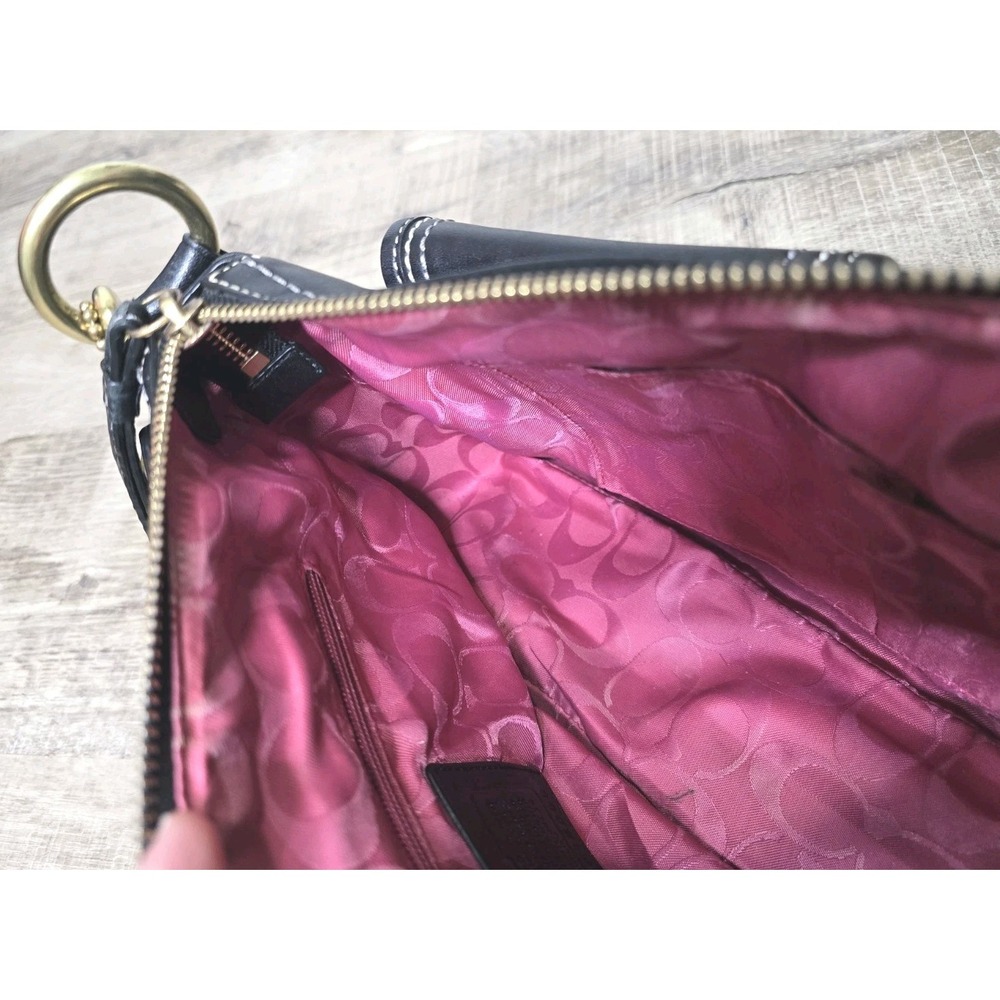 Vintage Coach Legacy 65th Anniversary Black Leather Shoulder Bag F12868 Y2K Rare - Picture 10 of 16